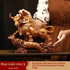 JUSHANYUAN | Tượng Trang Trí Con Trâu Thu Hút Tài Lộc
