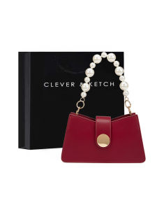 Red Wedding Bride Single Shoulder Bag 2025 New Small Underarm Bag Crossbody Wedding Bag PU Leather Magnetic Buckle Clutch Bag