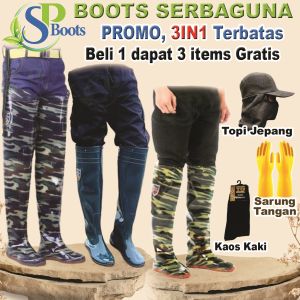 **【COD-BERGARANSI】BOOT KARET PETANI SAWAH NELAYAN TAMBAK PASAR CUCI MOTOR ANTI KEONG MANCING SAFETY 80**