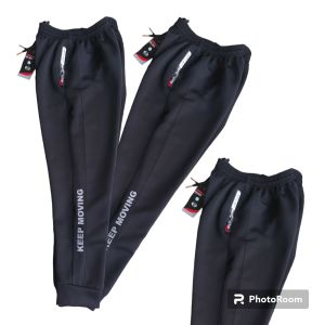 Celana training olahraga pria Jogger gym running bahan Misty tebal elastis