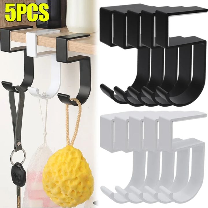 5Pcs Multi-Purpose Hooks Punch-free Desk Side Hook Handbag Bag Storage ...