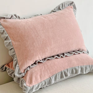 Áo Chăn Gối Viền Sữa San Hô Cặp Dùng Tại Nhà Cho Bé Gái Lông Cừu Mùa Đông Lông Cừu Đơn Ký Túc Xá Lông Cừu Bên Trong