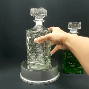 Chai Đựng Rượu 1 Lít cao cấp mẫu vuông giác kim cương – Vỏ Chai Rượu Đẹp 1000ML - Bình Đựng Rượu Thủy Tinh (A13)