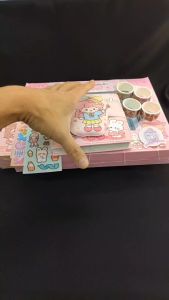 EASY WEARHOUSE Girls DIY Handbook Gift Box Set Scrapbook Label Tape Label Stickers Memo Birthday Present Children Day Gift Set