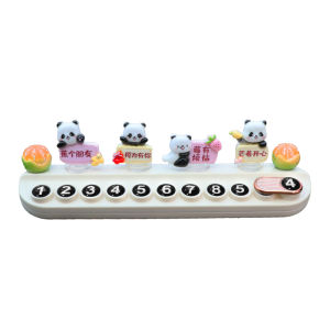 FENGQU | Creative Panda Car Parking Number Plate Decorative Car Accessory