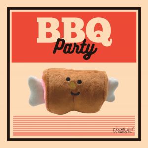 BITEME KOREA ของเล่นสุนัขรูปบาร์บีคิวเนื้อ Barbecue meat ของเล่นโนสเวิร์ค