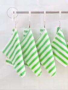 5Pcs Kitchen Thickened Bamboo Charcoal Fiber Absorbent Rag Household Absorbent Cleaning Degreasing Dish Towel