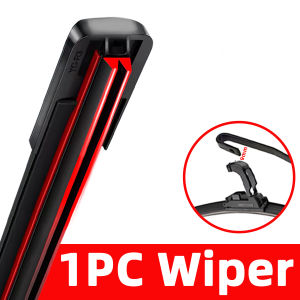PINMOAP Universal 9mm U/J Hook Car Windshield Wiper Double Rubber Strip Design Silent Wiper 14"16"17"18"19"20"21"22"24"26"