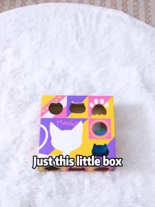Smart Cat Turnable Box / Mainan Kotak Kucing Putar Otomatis / Mainan Kucing Interaktif / Mainan Kotak Kucing