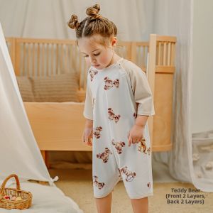 EMXEE | Seven-sleeve Baby Sleep Bag for Summer Air-conditioned Rooms Lightweight Infant Pajamas