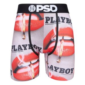 PSD Ice Silk Sports Briefs Mens Long Boxer Shorts Cartoon Print Boxing Shorts Tight Fit Underwear Breathable Comfortable