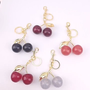 BF-C1391 Gantungan Tas Cherry Lucu / Aksesoris Tas Buah Ceri / Bag Charm Keychain Korea Kekinian