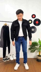 ZWECKOUT LABEL - Celana Jeans Pria Panjang Biru Tua Slimfit Skinny