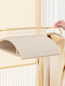 Thickened Flocking Clothes Hanger No Trace Anti-Slip Drying Special Purposed Clothes Hanger Japanese Style Adult Size 44.7cm