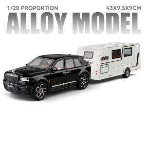 1:20 Scale Rolls Royce Cullinan RV Model Toy Car Alloy Diecast Shock Absorption Sound Light Models Collection Gifts for Child