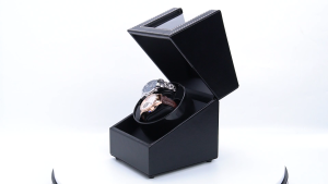 2 Slots Dual Automatic Watch Winder Premium PU Leather Exterior USB Powered Silent Anti-Magnetic Motor Watch Rotator Storage Display Box Model W135B