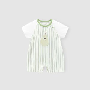Breathable Short Sleeve Cotton Onesie Summer Thin Model Baby Clothes Fruit Patterned Romper Comfortable Pure Cotton Onesie