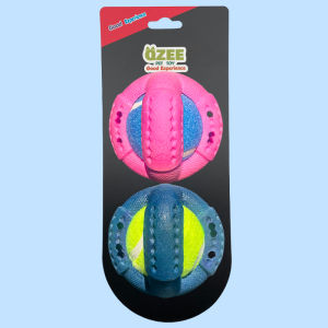 Qzee Dog Toy Ball Tennis Ball Crossbite Resistant Elastic Teeth Grinding Pet Toys Fun Playtime Chew Proof Rubber Ball for Dogs