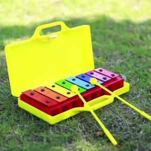 IRIN | IRIN 8 Note Xylophone Hand Bell Colorful Xylophone with Case Orff Percussion Instrument Musical Educational Tools Christmas Gift