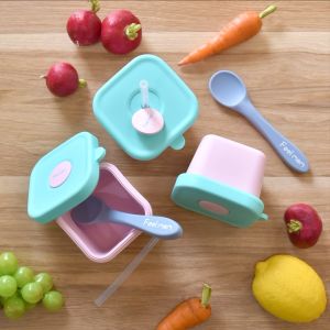 Feel Mom ชามซิลิโคนเด็ก 3 in 1 | ฝึกทานข้าวเอง | ทนร้อน ปลอดภัย | ล้างง่าย ไม่เป็นคราบ