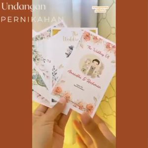 Undangan Pernikahan Simple dan Murah Undangan Depan belakang ( Isi 50 lembar ) Undangan Nikah Undangan Wedding Kartu Pernikahan Simple Undangan Custom nama