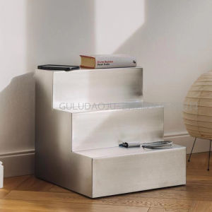 Clothing Store High-Low Water Table Zhongdao Table Stainless Steel Stepped Floor-Standing Rack Womens Clothing Store Window Display Shelf