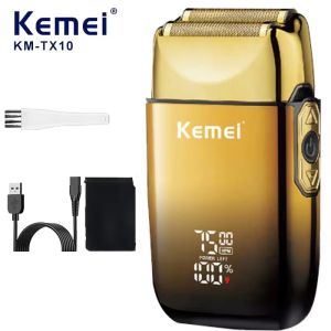 Kemei | Bộ Tông Đơ Cắt Tóc Điện Dành Cho Nam Kemei KM-709A Bộ Tông Đơ Chuyên Nghiệp Không Dây Với Lưỡi Dao Bằng Thép Không Gỉ Để Cắt Tóc Chính Xác KM-TX10