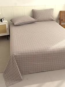 Kiss Dear | Chăn Ga Gối Đơn Giản Họa Tiết Caro 100% Cotton