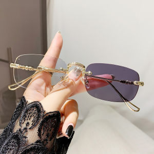 IMPALA JS6025P Tròng kính đổi màu theo ánh sáng kính cận thị cho phụ nữ và nam giới chống ánh sáng xanh kính mắt cận thị không có vành phong cách với kính trường hợp