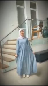 Gamis Anak Tanggung Motif Geometris Lengan Panjang Baju Kekinian Anak Perempuan 2023