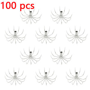100 pcs high-quality squid umbrella hooks 12 claws sharp sea fishing soft hooks stainless steel non barbed fish hooks jig