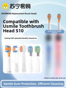 Fivemore Childrens Electric Toothbrush Head Usmile Smiley Face Design Deep Cleaning Soft Bristles Baby Toothbrush Replacement