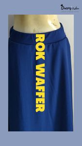Rok Panjang Jumbo Bahan Waffer All Size Navy - Queens Fashion