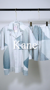 Nyonya Piyama Set Katun Pria Classic (Kane)