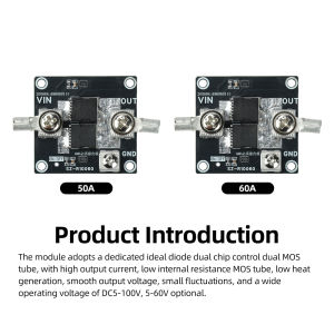 occkic | DC 5-100V 100A Ideal Diode Module High Current Low Heat Solar Backfeed Protect Dual-Chip Control Anti Backflooding Charge Module