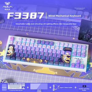 AULA | Triple Mode Gaming & Office Hot-Swappable Mechanical Keyboard Blue Red Switch