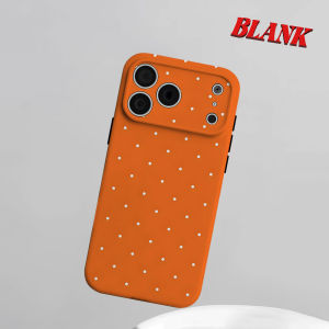 Orange White Polka Dots Phone Case for iPhone 18 17 16 15 14 13 12 11 Air Pro Max Plus Double-layer Cover