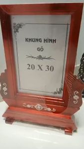 Khung ảnh thờ cúng 20x30 gỗ có chân đé cao cấp bảo vệ ảnh
