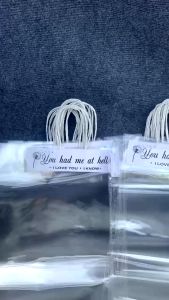 SET 10 cặp quai giấy Kraft trắng - Dây xoắn nguyên liệu tự làm túi giấy 2 size S M - 20 quai giấy