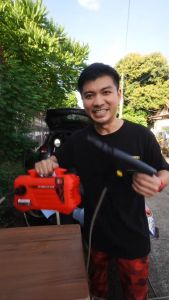 MASARU เครื่องฉีดน้ำแรงดันสูง 220v เครื่องฉีดน้ำ 3000 วัตต์ มอเตอร์ทรงพลัง ปั๊มน้ำล้างรถ มีระบบ Auto Stop System ตัดน้ำได้อัตโนมัติ พร้อมสายยาง 7 เมตร