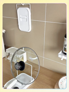 MM Foldable Pot Lid Holder Multipurpose Countertop Rack for Pot Cover Kitchen Utensils Organizer