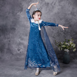 Frozen Elsa Princess Dress Long Sleeve Girls Dresses