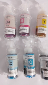 Epson T673 น้ำหมึกเติม อิงค์แท้งก์แท้ ครบชุด ไม่มีกล่อง L800  L805  L850  L1800 T673100 T673600