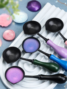 Non-Stick Fire Seal Spoon Ins Art Style Wooden Handle Heat Resistant Wax Melter Anti-Adhesive Easy to Clean Business Tool