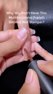 NAIL STAMPER Silicon Seal transparan Scraper kuku set stempel kuku DIY KU025