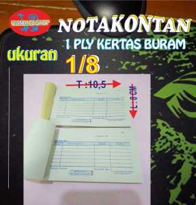 paket Rp 25000 dapat 20 buku.nota kontan kertas buram. ukuran 8 × 105 cm .isi 50 lembar.READY STOCK
