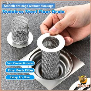 Digeo Multifunctional Stainless Steel Floor Drain Bathroom Sink Drain Strainer Hair Catcher Anti-clog Trap