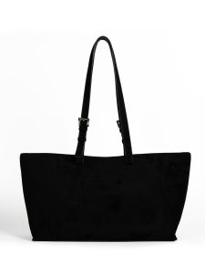 Dotlyn Suede Tote Bag Large Capacity Commuter Handbag Single Shoulder Bag Luxury Minimalist Korean Style Leisure Autumn Bag