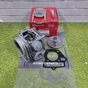 BLOK HEAD CYLINDER ASSY SUPRA FIT SUPRA FIT NEW REVO LAMA 100cc PAGENDA ( BLOK HEAD ISI LENGKAP FREE PAKING DAN BUSI )