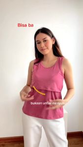 Tanktop busui friendy baju tank top ibu menyusui adem bahan katun kaos busui untuk ibu menyusui tengtop busui friendly